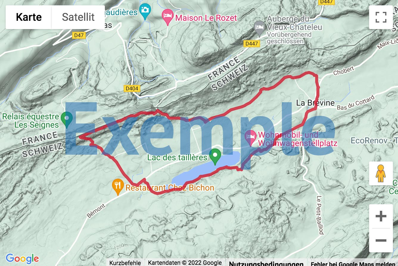 Carte de situation Rando sur le chemin des Quatre Cantons de Küssnacht à Lucerne
