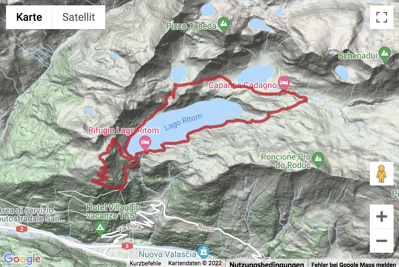 Carte de situation Rundwanderung im Val Piora