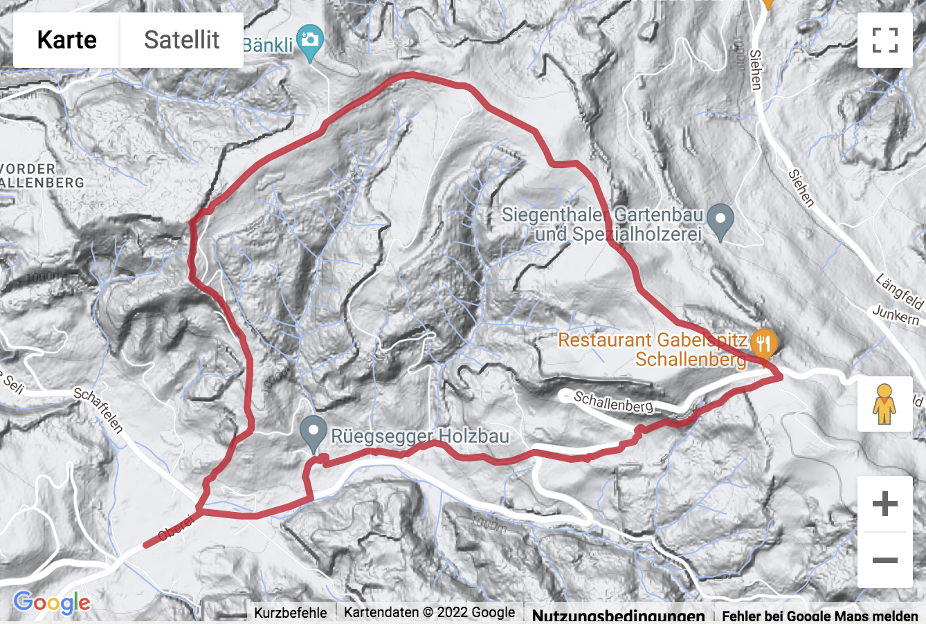Carte de situation Panoramawanderung über den Schallenberg