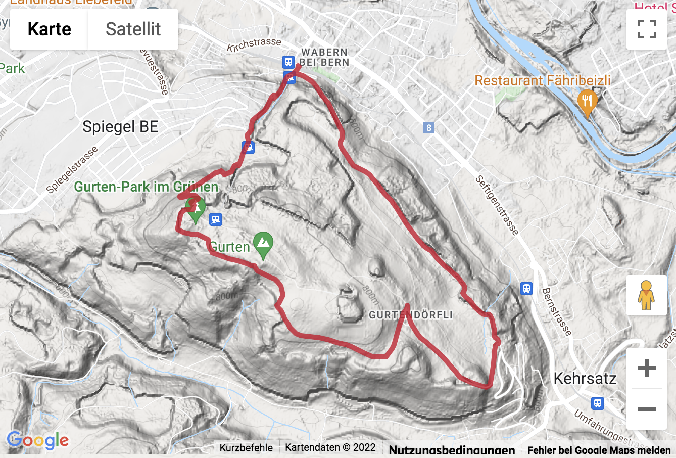 Übersichtskarte Randonnée par la montagne des Bernois