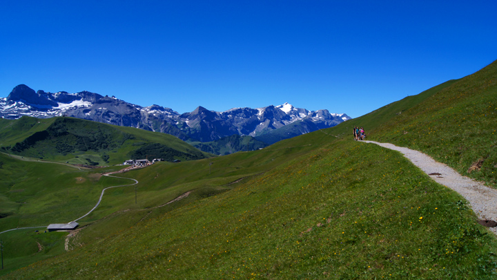 Die Via Alpina führt zwischen Adelboden und Lenk über den Hahnenmoospass.