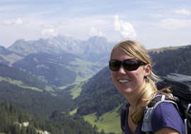 Petra Eisele auf dem Toggenburger Höhenweg.