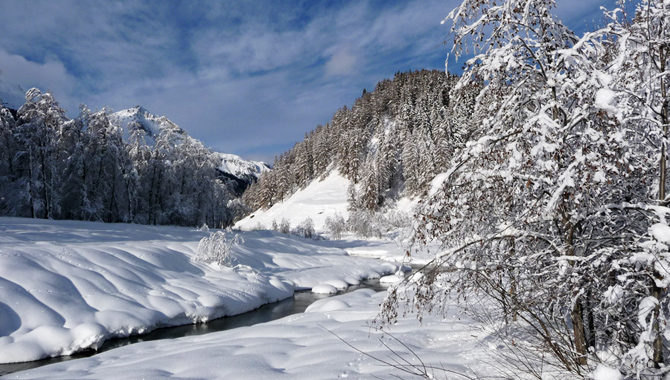 Schneeschuhtour in der Biosfera Val Müstair.