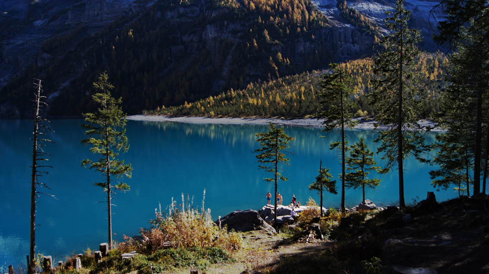 Wanderung von Kandersteg hinauf zum Oeschinensee
