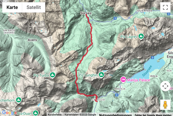 Übersichts-Routenkarte