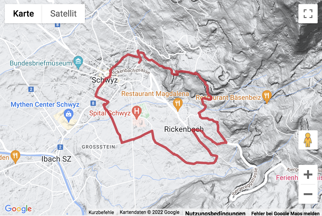 Übersichts-Routenkarte