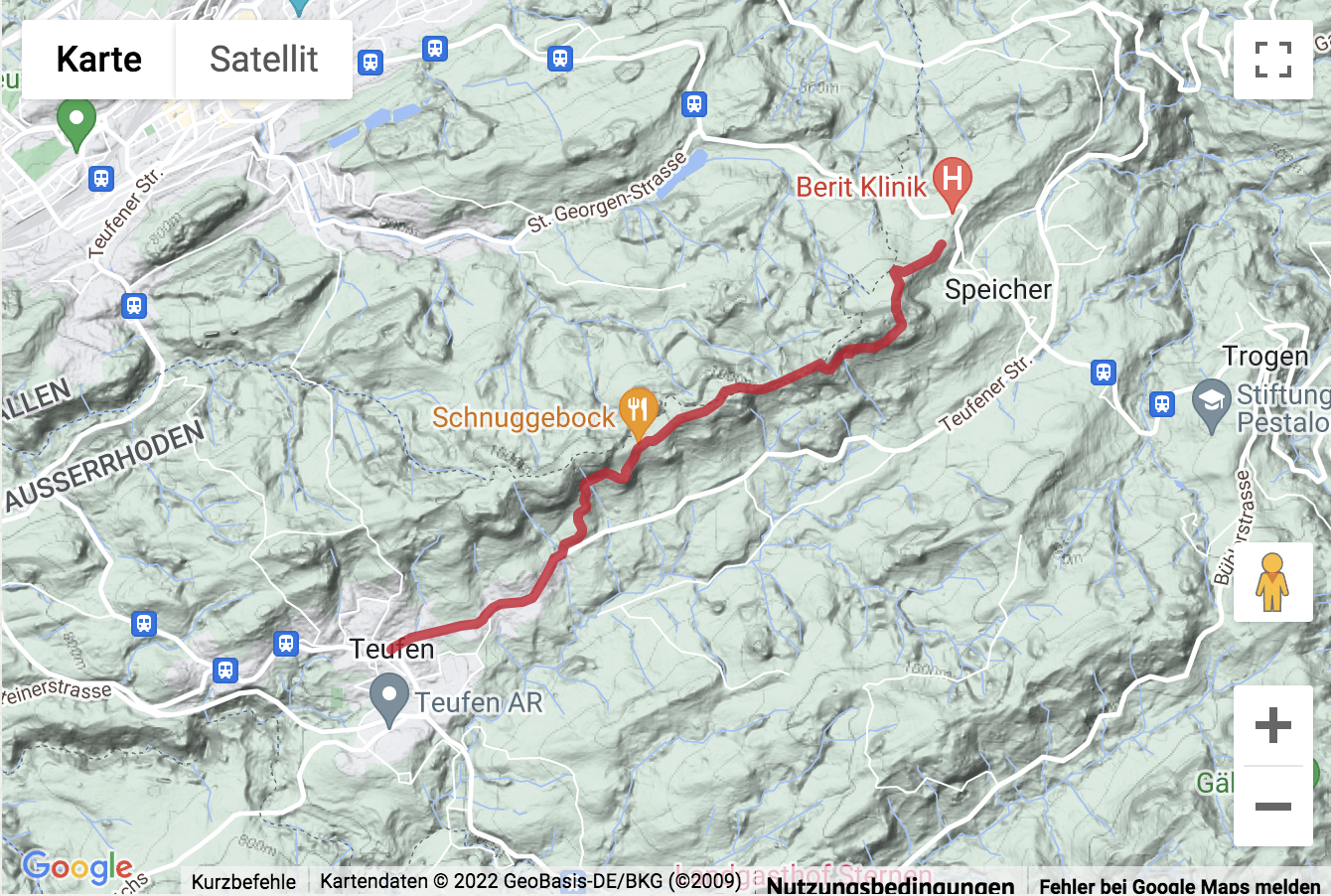 Übersichtskarte Panoramawanderung auf dem Eggen-Höhenweg