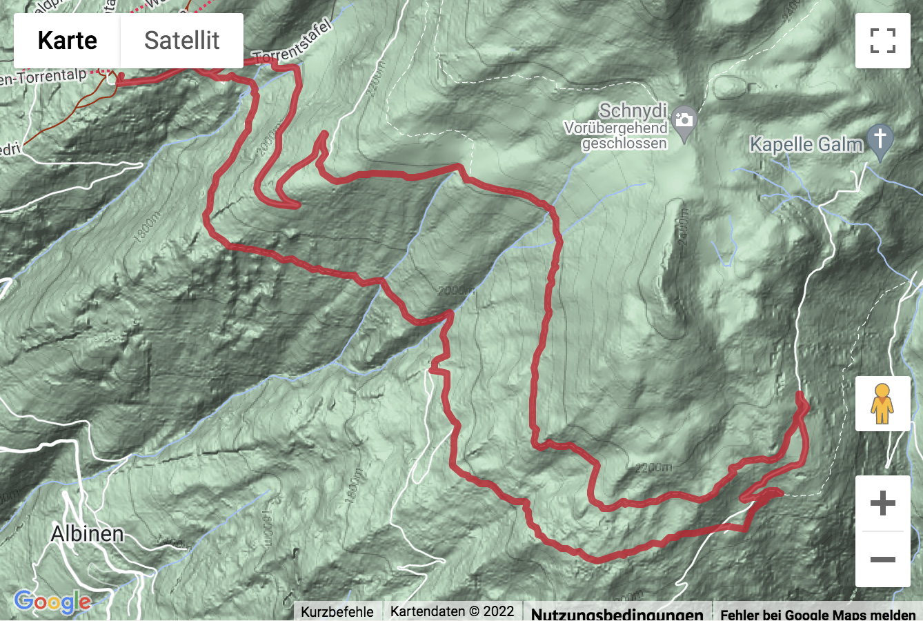 Carte de situation Panoramawanderung auf der Torrentalp