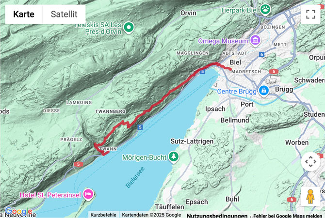 Übersichts-Routenkarte Übersichts-Routenkarte