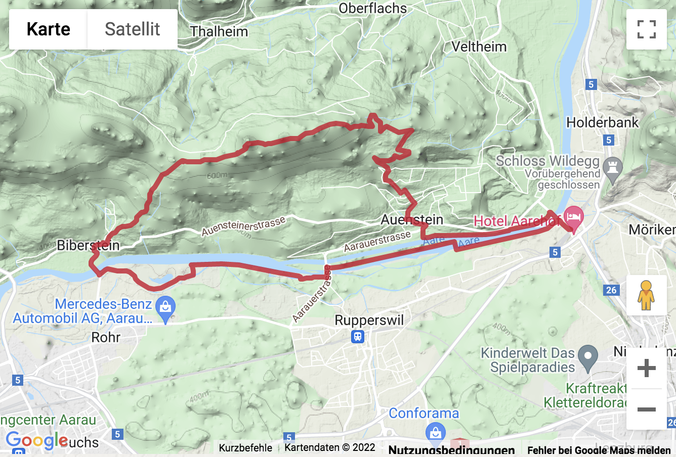 Übersichts-Routenkarte