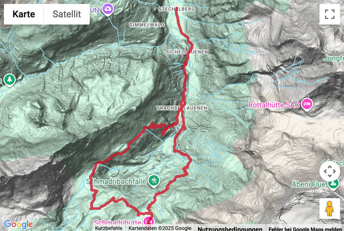 Übersichts-Routenkarte