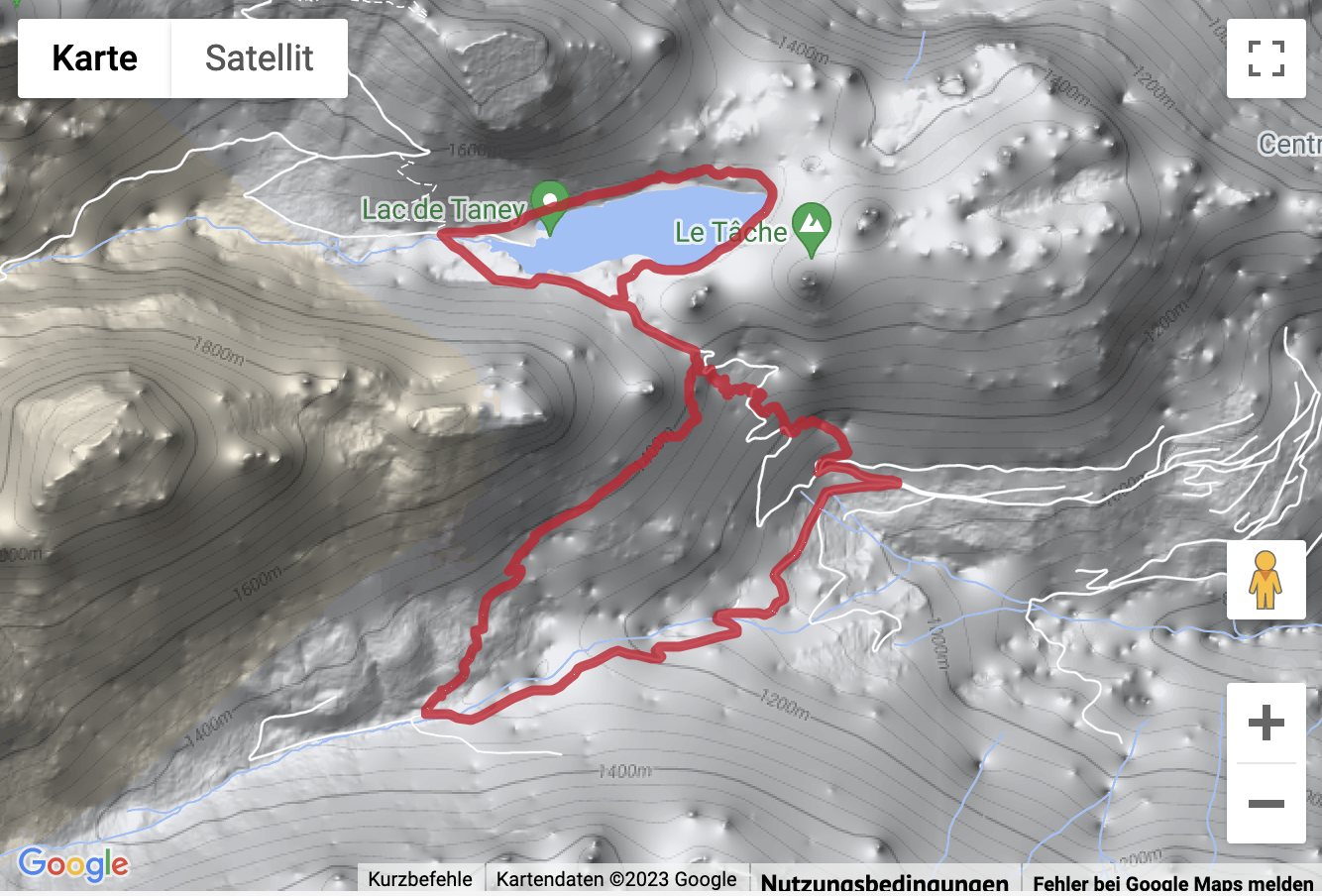 Carte de situation Rundwanderung zum Lac de Taney