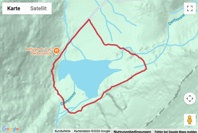 Routenskizze zur Rundwanderung Lac de Derborence