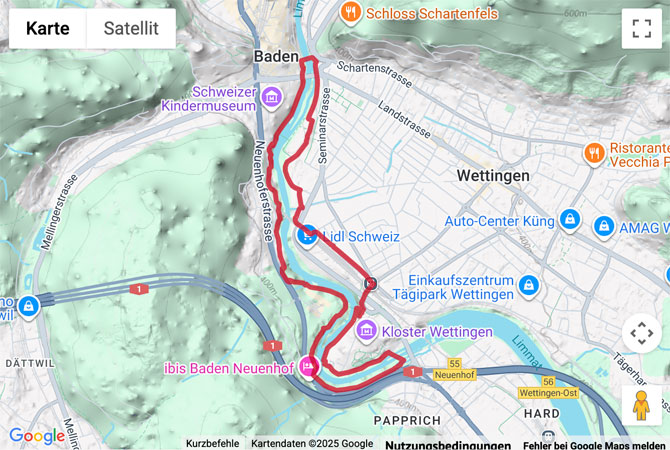 Übersichts-Routenkarte