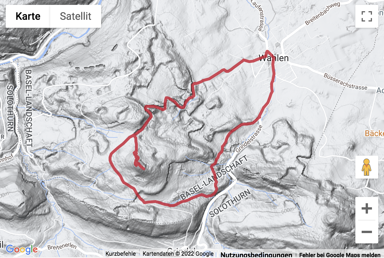 Carte de situation avec l'itinéraire pour la Rando sur le Stürmenchopf