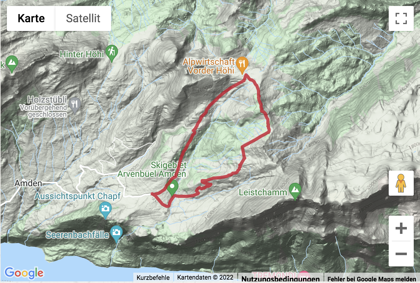 Übersichts-Routenkarte