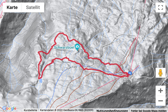 Carte Google avec l'itinéraire