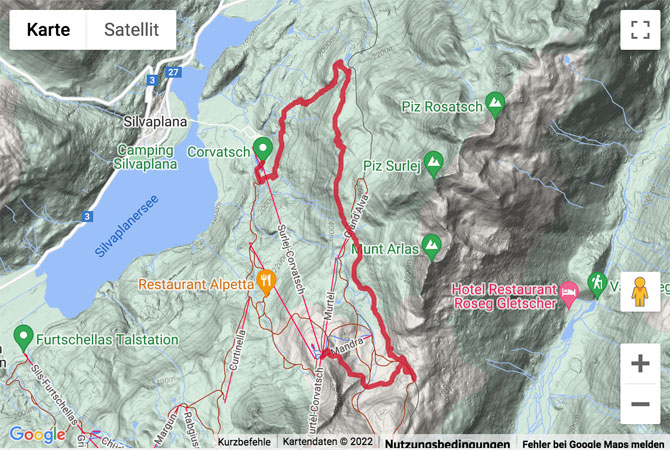Übersichts-Routenkarte
