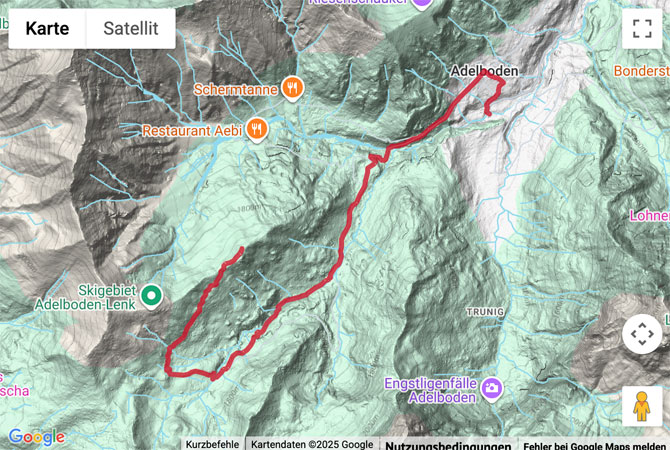 Übersichts-Routenkarte