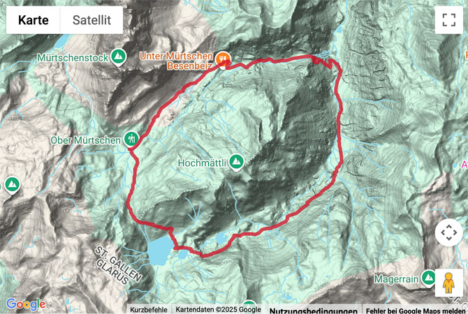 Übersichts-Routenkarte
