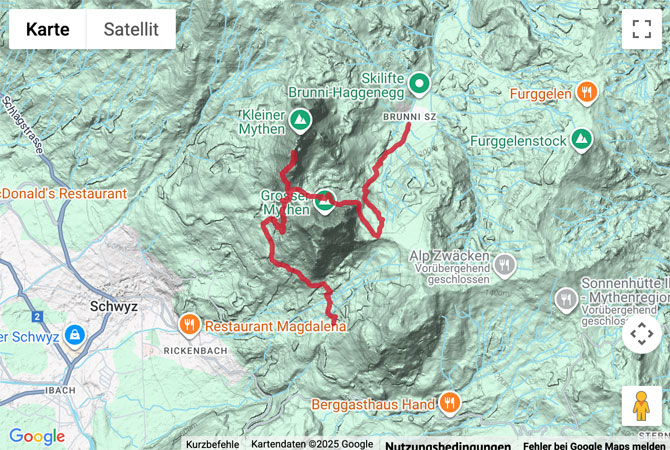 Übersichts-Routenkarte