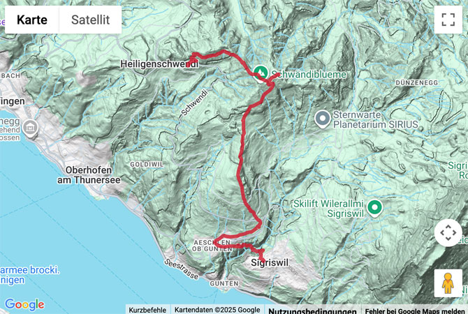 Übersichts-Routenkarte