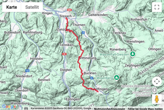 Übersichts-Routenkarte