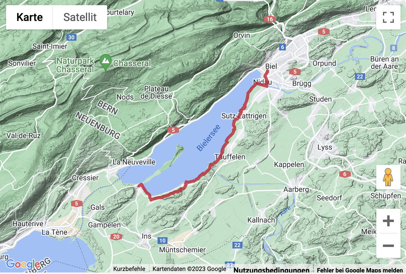 Carte de situation Wanderung über die Hofmannsflue nach Biel