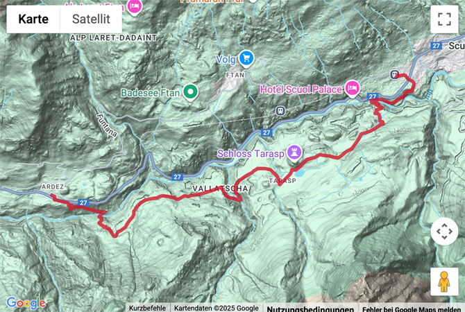 Übersichts-Routenkarte