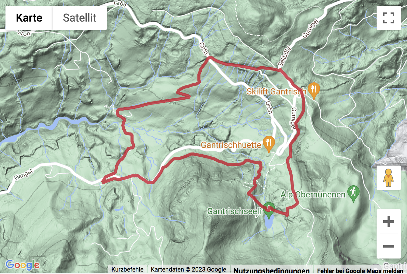 Carte de situation Wanderung vom Gurnigel zum Gantrischseeli