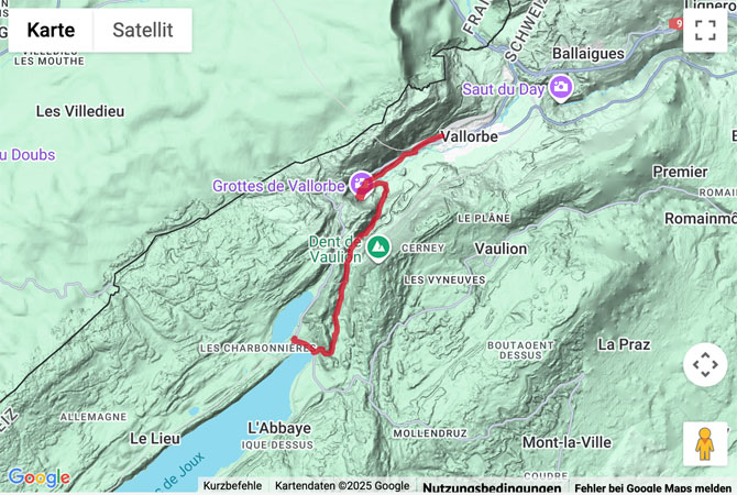 Übersichts-Routenkarte