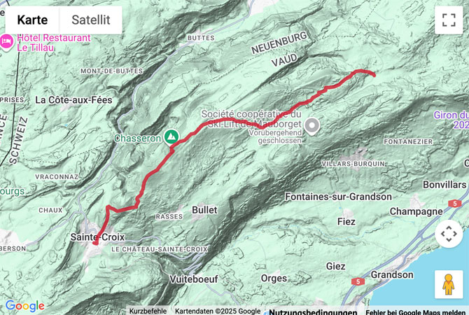 Übersichts-Routenkarte