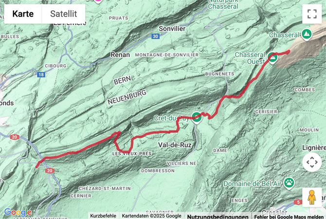 Übersichts-Routenkarte