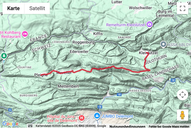 Übersichts-Routenkarte