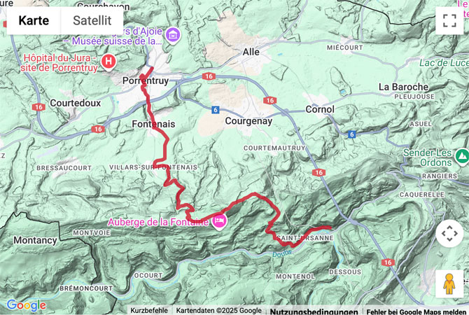 Übersichts-Routenkarte