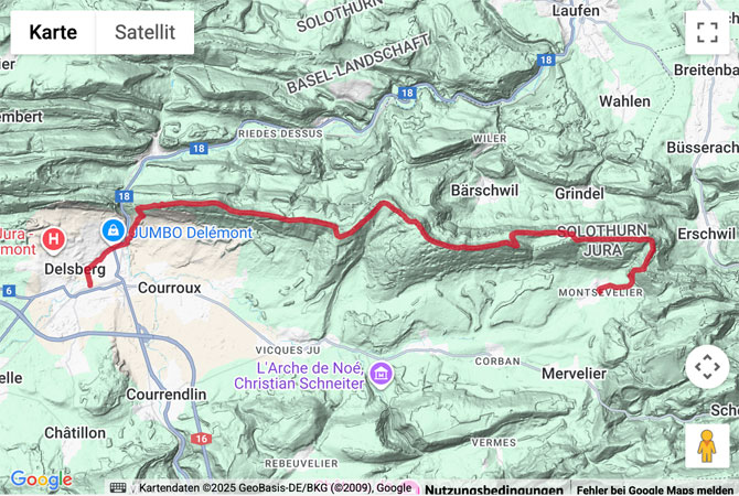 Übersichts-Routenkarte