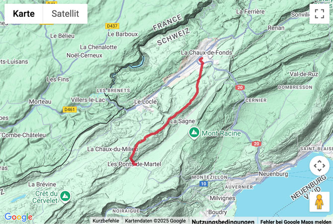 Übersichts-Routenkarte