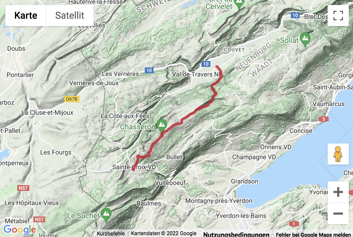 Carte de situation Wanderung durch die Schlucht der Poëta Raisse