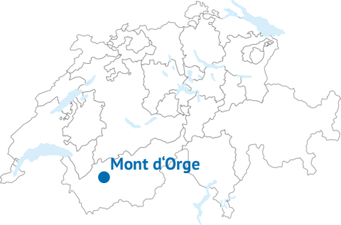 Geografische Lage des Mont d'Orge