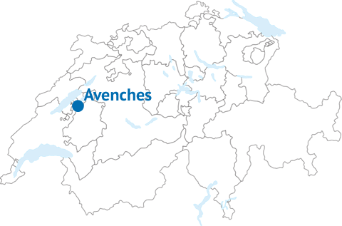 Geografische Lage von Avenches