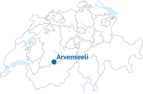Geografische Lage der Arvenseeli Geografische Lage der Arvenseeli
