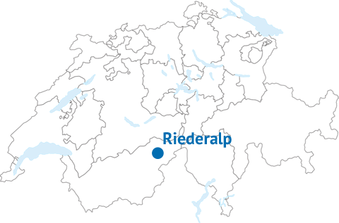 Lage Startort - Winterwanderung von der Riederalp über die Moosfluh