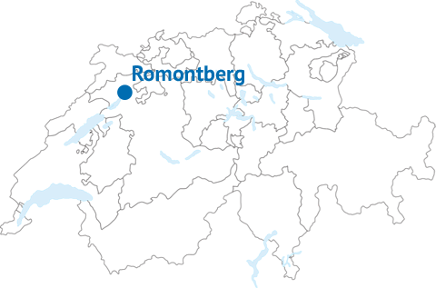 Geografische Lage des Romontberges