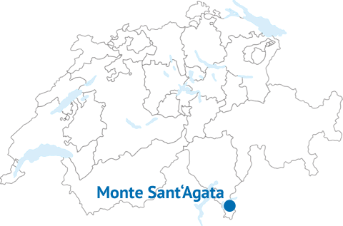 Geografische Lage des Monte Sant'Agata Geografische Lage des Monte Sant'Agata