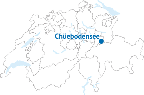 Geografische Lage des Chüebodensees Geografische Lage des Chüebodensees