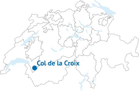 Geografische Lage des Col de la Croix Geografische Lage des Col de la Croix