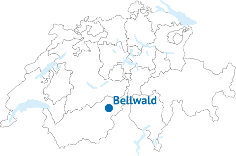 Lage Startort - Schneeschuhtour von Bellwald hinauf nach Fleschen
