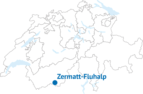 Lage von Zermatt Fluhalp