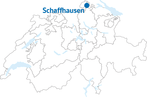 Lage von Schaffhausen