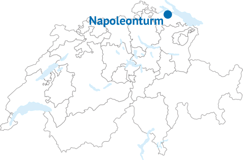 Geografische Lage des Napoleonturms Geografische Lage des Napoleonturms